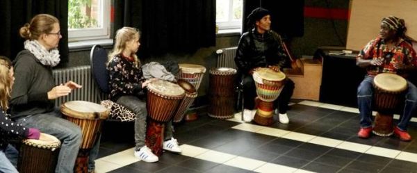 Ausgebucht: Die beiden Trommelworkshops im Kuba mit Dady King von der African Culture Group waren voll belegt.