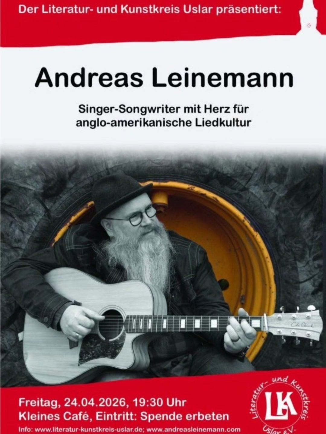 Andreas Leinemann kommt ins Kleinen Café nach Uslar.