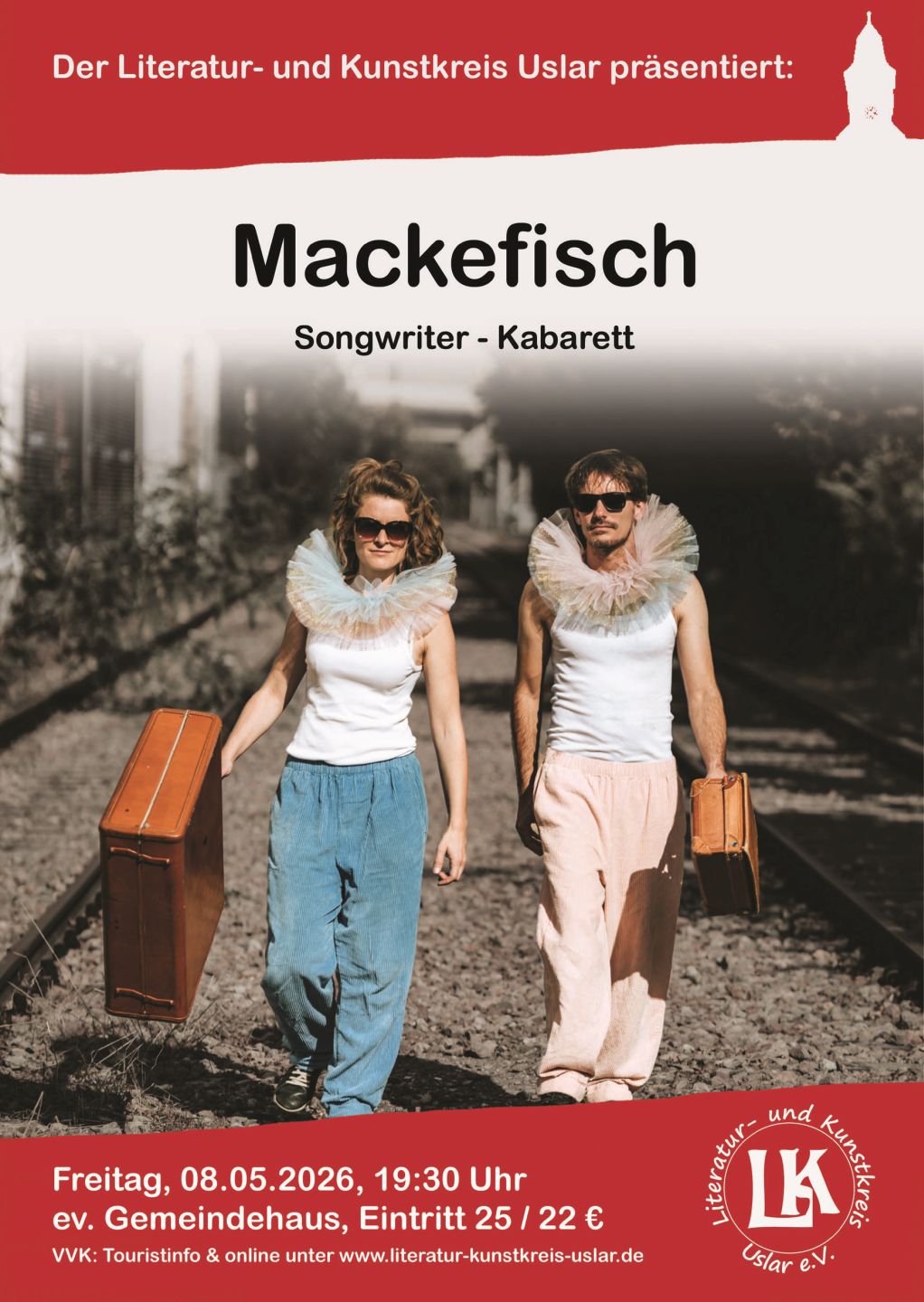 Das preisgekrönte Duo Mackefisch bringt am 8. Mai 2026 seinen energiegeladenen KOMPLIZIRKUS nach Uslar.